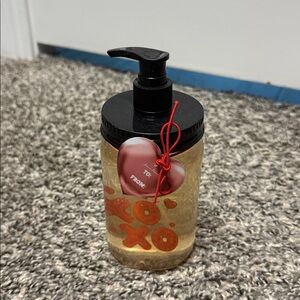 Gold Glitter Soap Dispenser with Black Pump